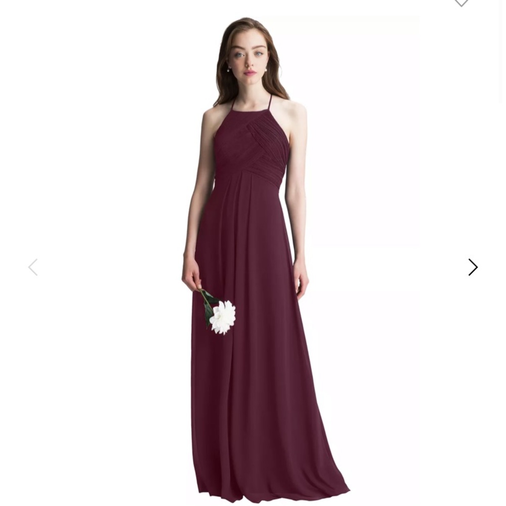 Bill Levkoff Chiffon Halter A - Line Dress